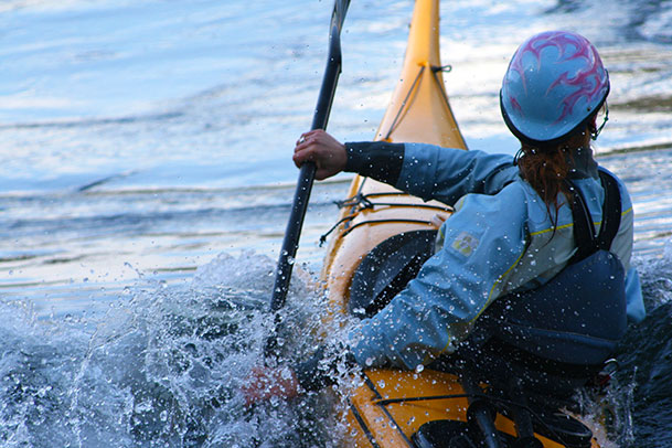 sea kayaker on the ocean