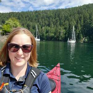 E-J kayaking in Tod Inlet